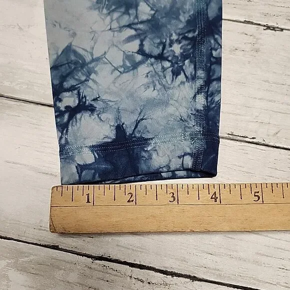 Lululemon Wunder Under High Rise Legging Blue Tie Dye Women's 2 - Picture 9 of 10